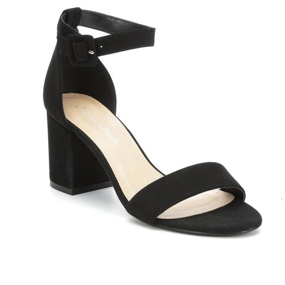 Black chunky heel ankle strap sandal - Picture 5 of 10